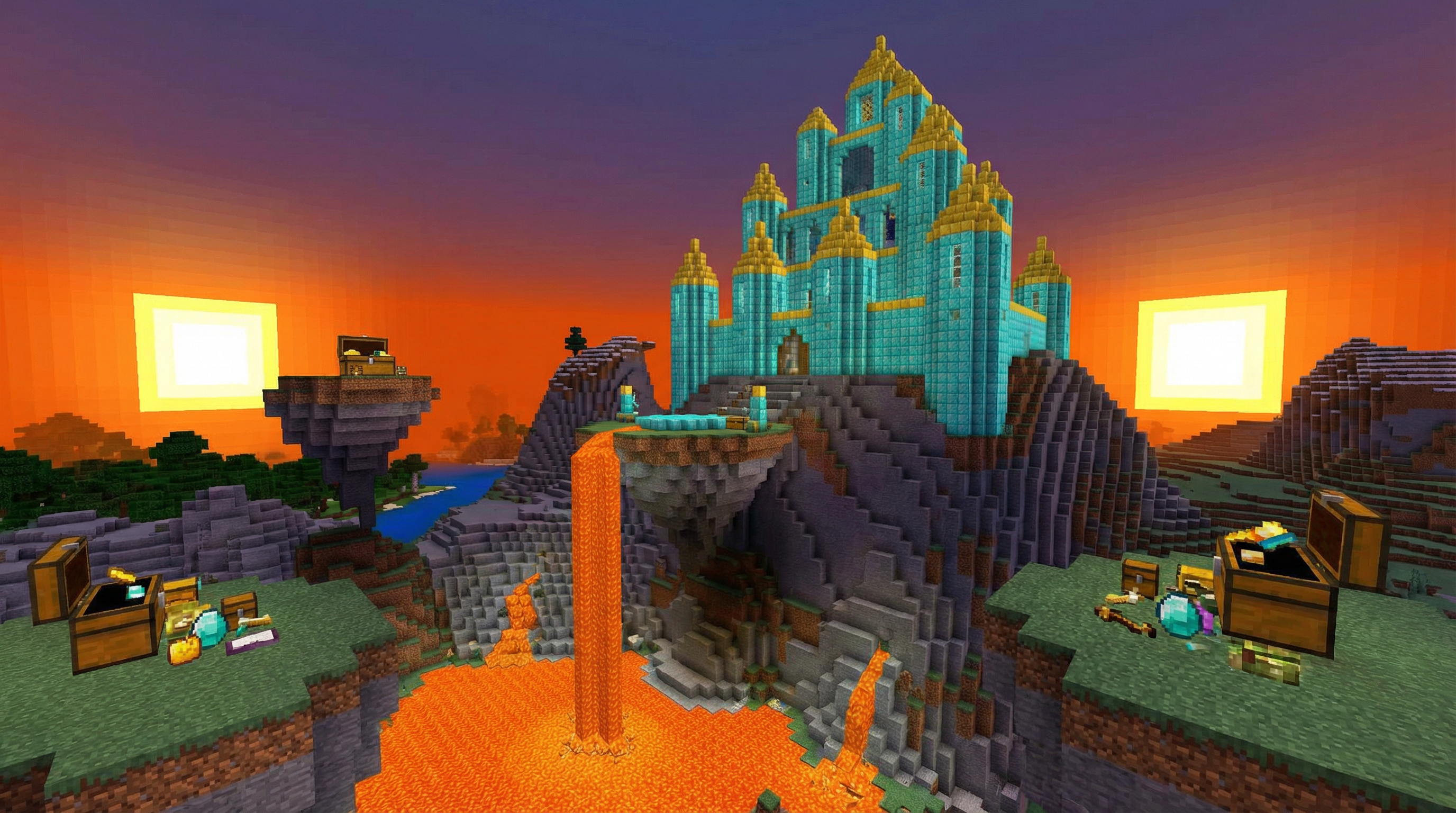 Epic Minecraft landscape